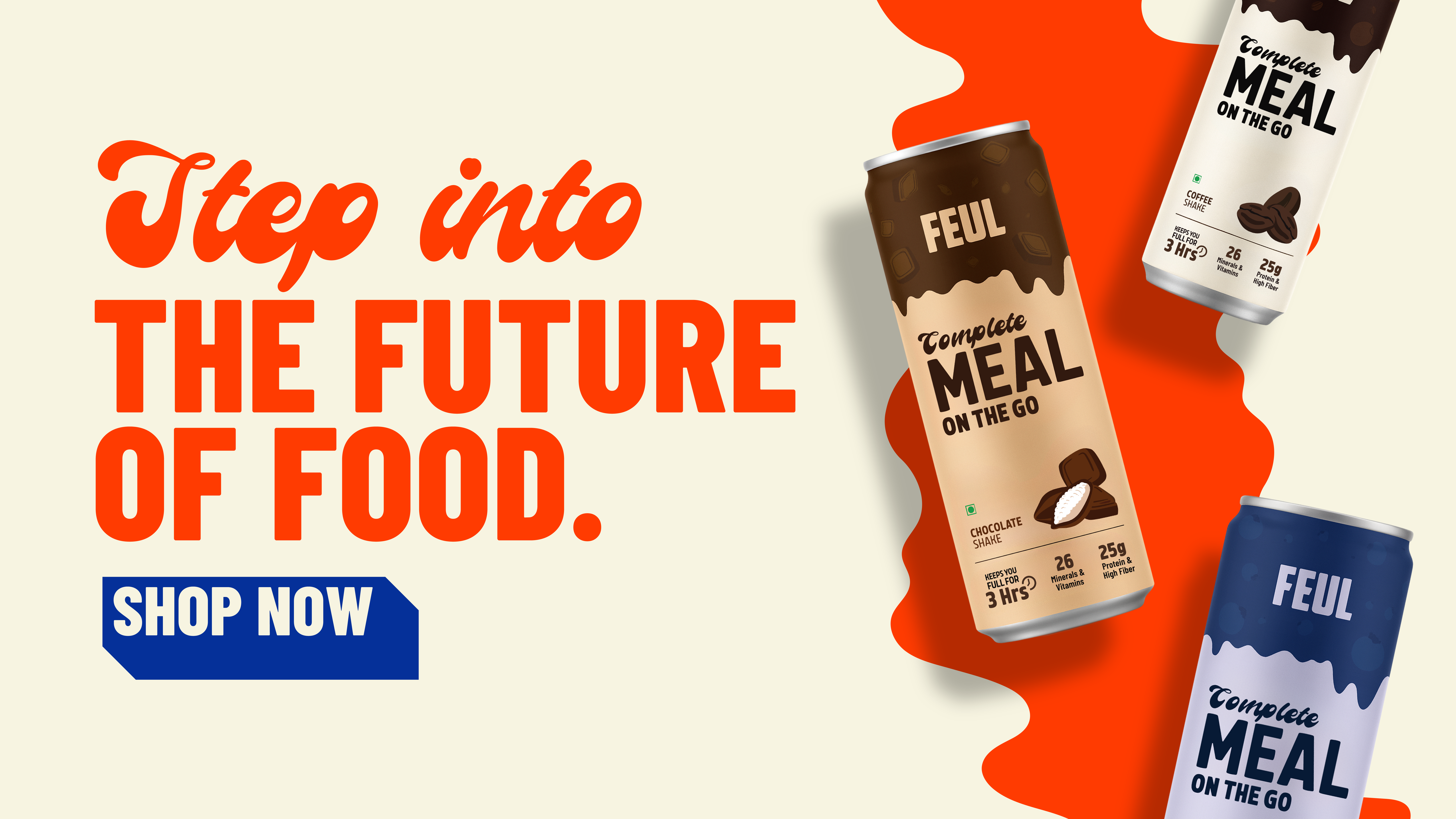 Feul magazine brochure with product cans